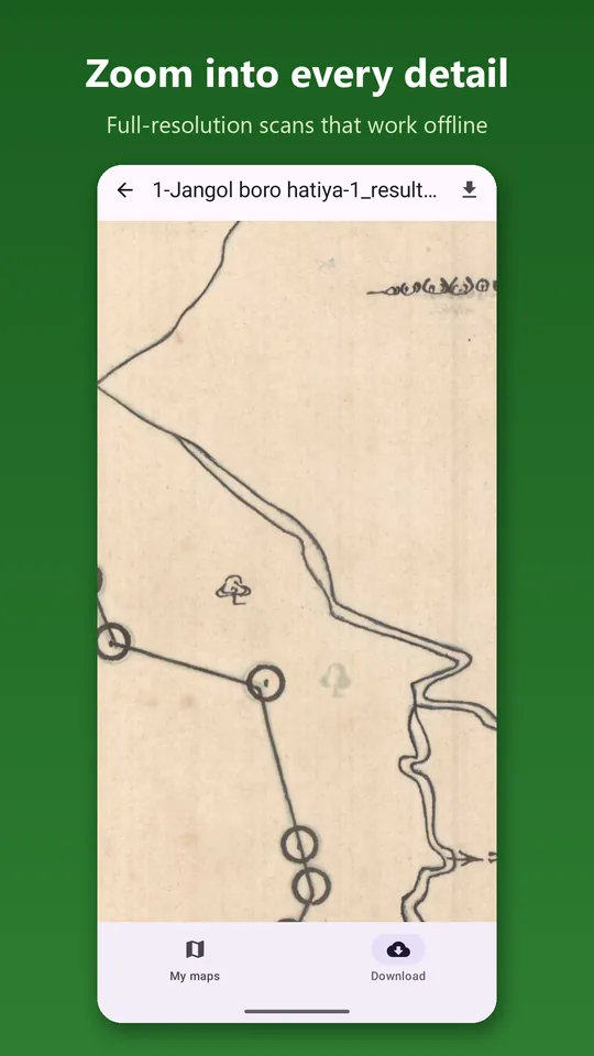 Zooming into a full-resolution map